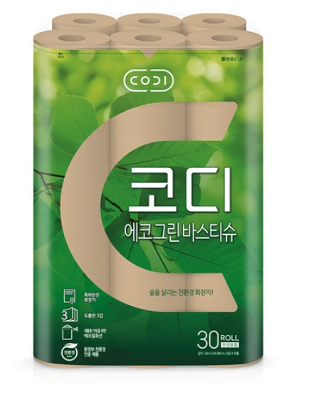 코디 3겹 에코그린 바스 롤 티슈
