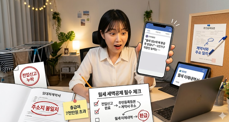 월세 미환급 이미지